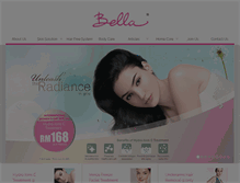 Tablet Screenshot of bellaskin.com.my